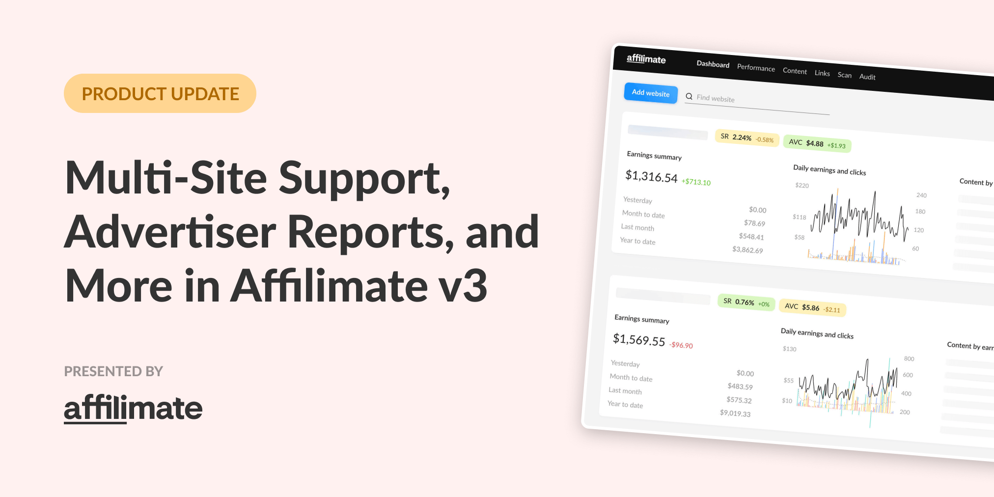 Affilimate v3: Designed for Multiple Sites and Affiliates at Every Scale Affilimate v3: Designed for Multiple Sites and Affiliates at Every Scale