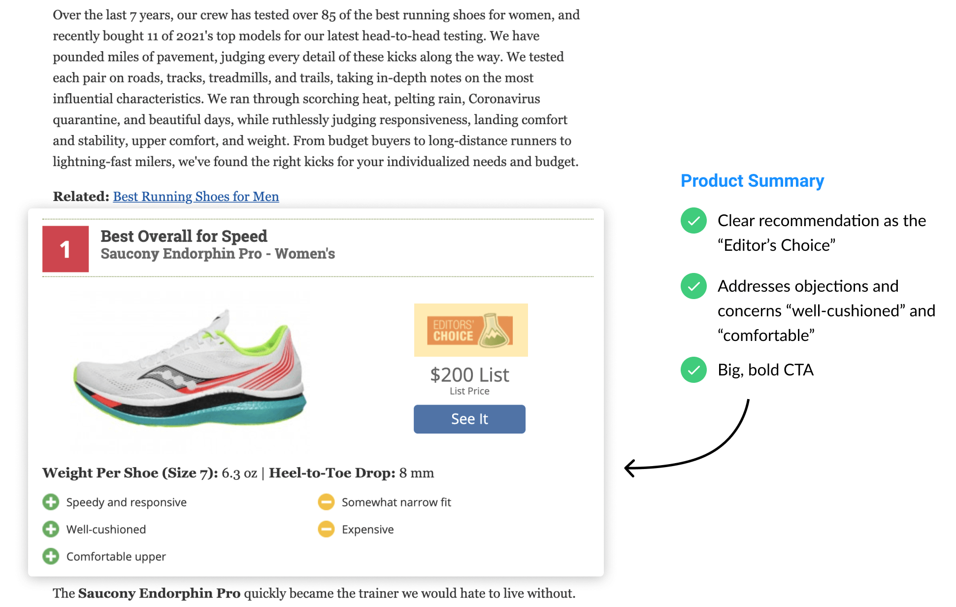 Product Summary Example