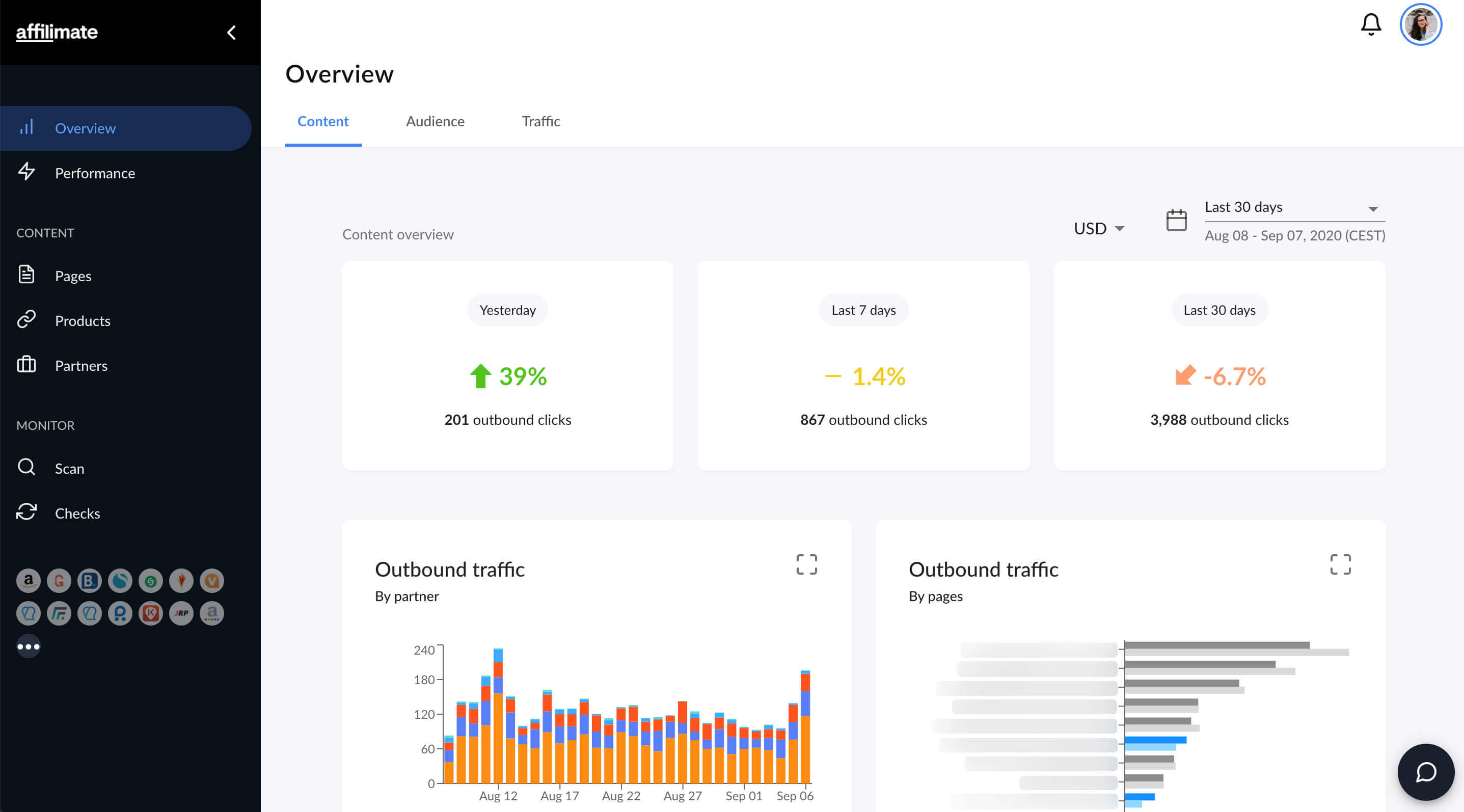 Affilimate Unified Affiliate Dashboard